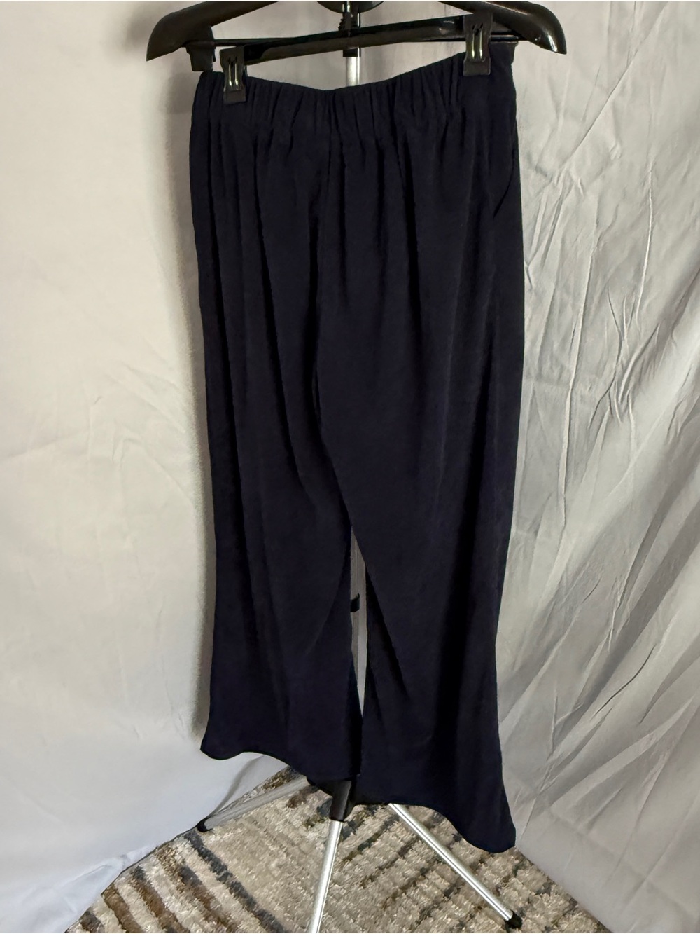 Navy Wide-Leg Corduroy Pants - Picture 2 of 8